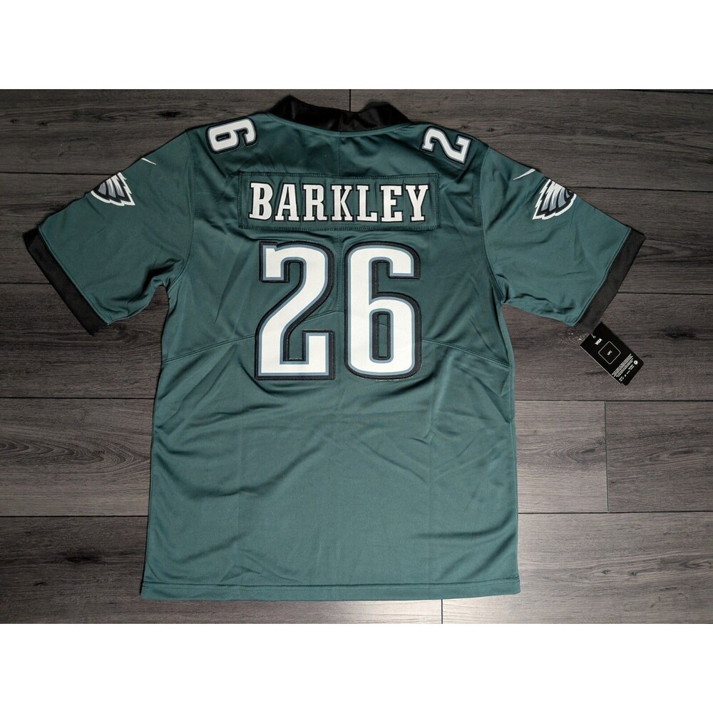 Saquon Barkley #26 Philadelphia Eagles 2025 Bowl Patch Stitched Jersey Large - Picture 2 of 3